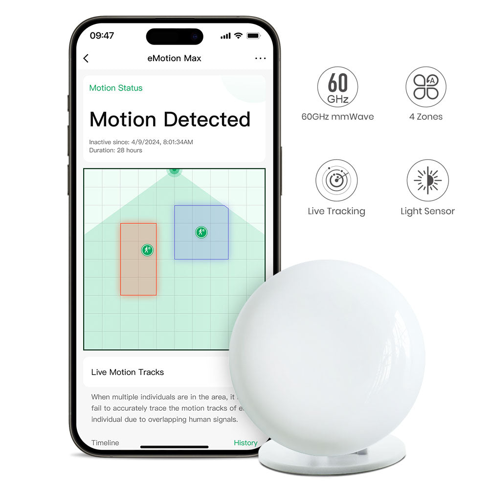 LinknLink eMotion Max 60GHz mmWave Radar WiFi Smart Presence Sensor, IR Blaster, Light Sensor