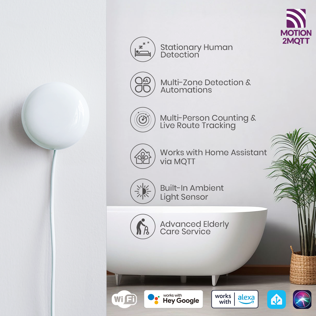 LinknLink eMotion Max 60GHz mmWave Radar WiFi Smart Presence Sensor, IR Blaster, Light Sensor