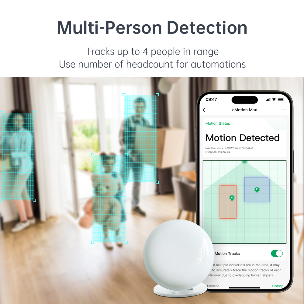 LinknLink eMotion Max 60GHz mmWave Radar WiFi Smart Presence Sensor, IR Blaster, Light Sensor