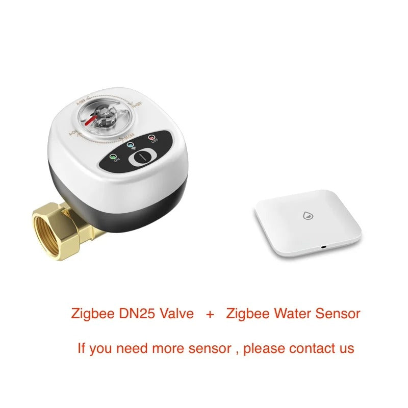 Mumubiz Zigbee Smart Valve Controller DN15/DN20/DN25 Ball Valve APP Remote Control IP65 Waterproof Water Valve Works with Alexa