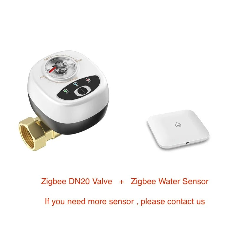 Mumubiz Zigbee Smart Valve Controller DN15/DN20/DN25 Ball Valve APP Remote Control IP65 Waterproof Water Valve Works with Alexa
