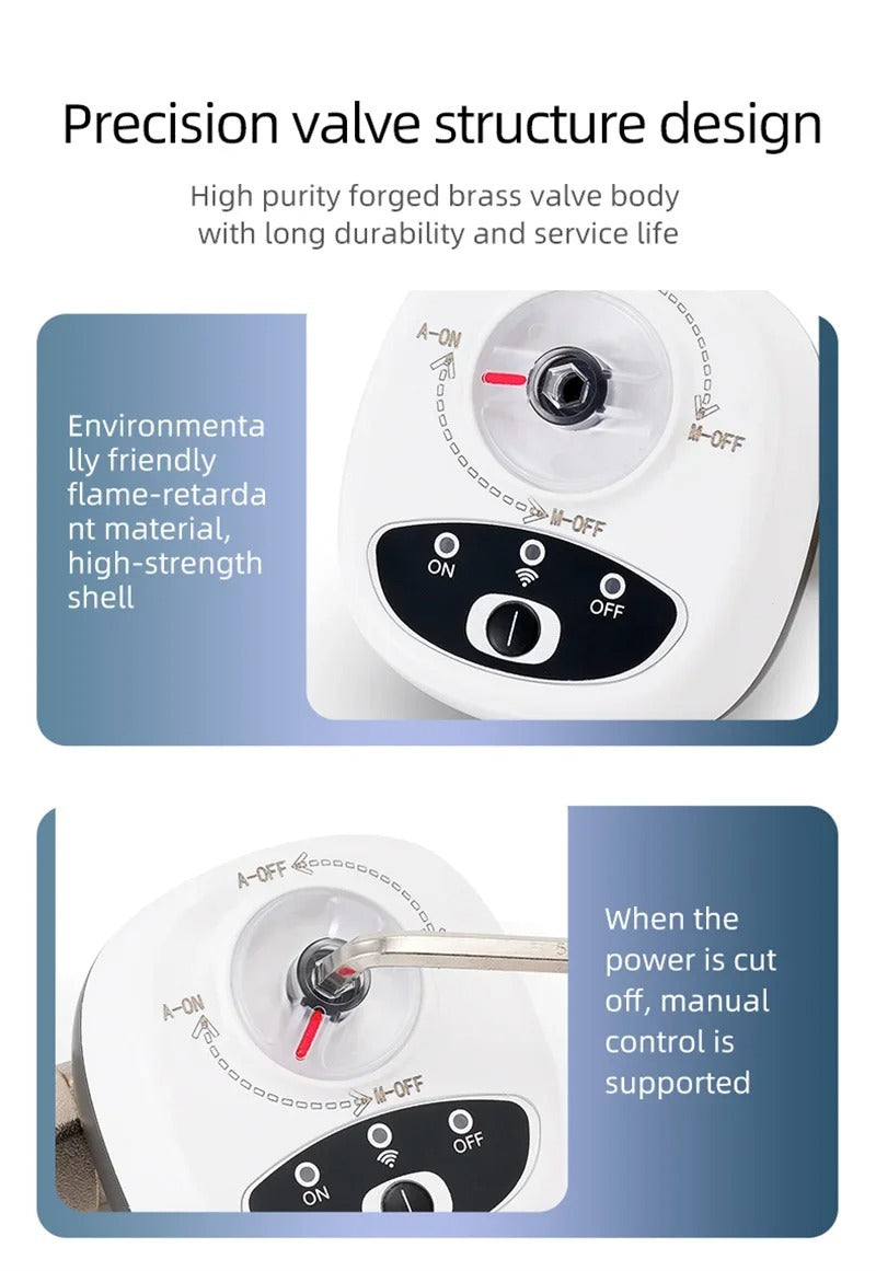 Tuya Smart WiFi Water & Gas Valve DN15/20/25, Alexa & Google Home Compatible, APP Control, Auto Shut Off, Leak Protection, Timer