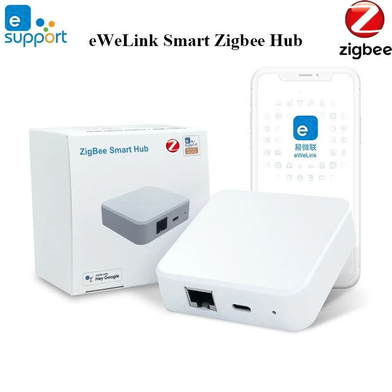 eWelink Smart Zigbee Gateway WiFi Gateway Wireless Smart Bridge APP Remote Control, Connects to All eWelink ZigBee 3.0 Products
