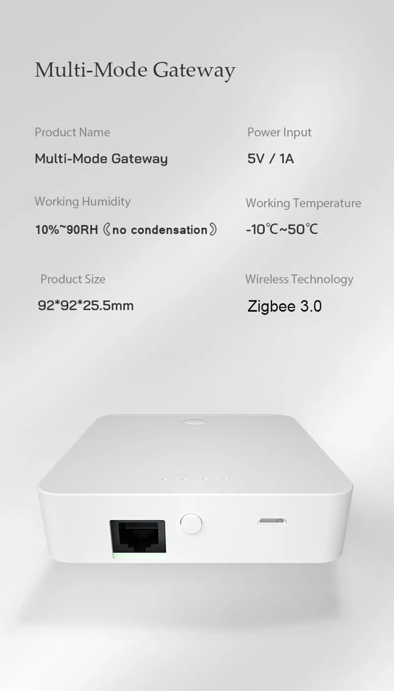Tuya Smart Zigbee Wired Gateway Smart Home Bridge Hub Zigbee 3.0 Lan Gateway APP Wireless Control Work with Alexa