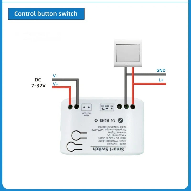 Mumubiz Zigbee 1 Gang Smart Switch with Temperature Humidity Sensor, Tuya Smart Life APP ,Passive Dry Contact Relay