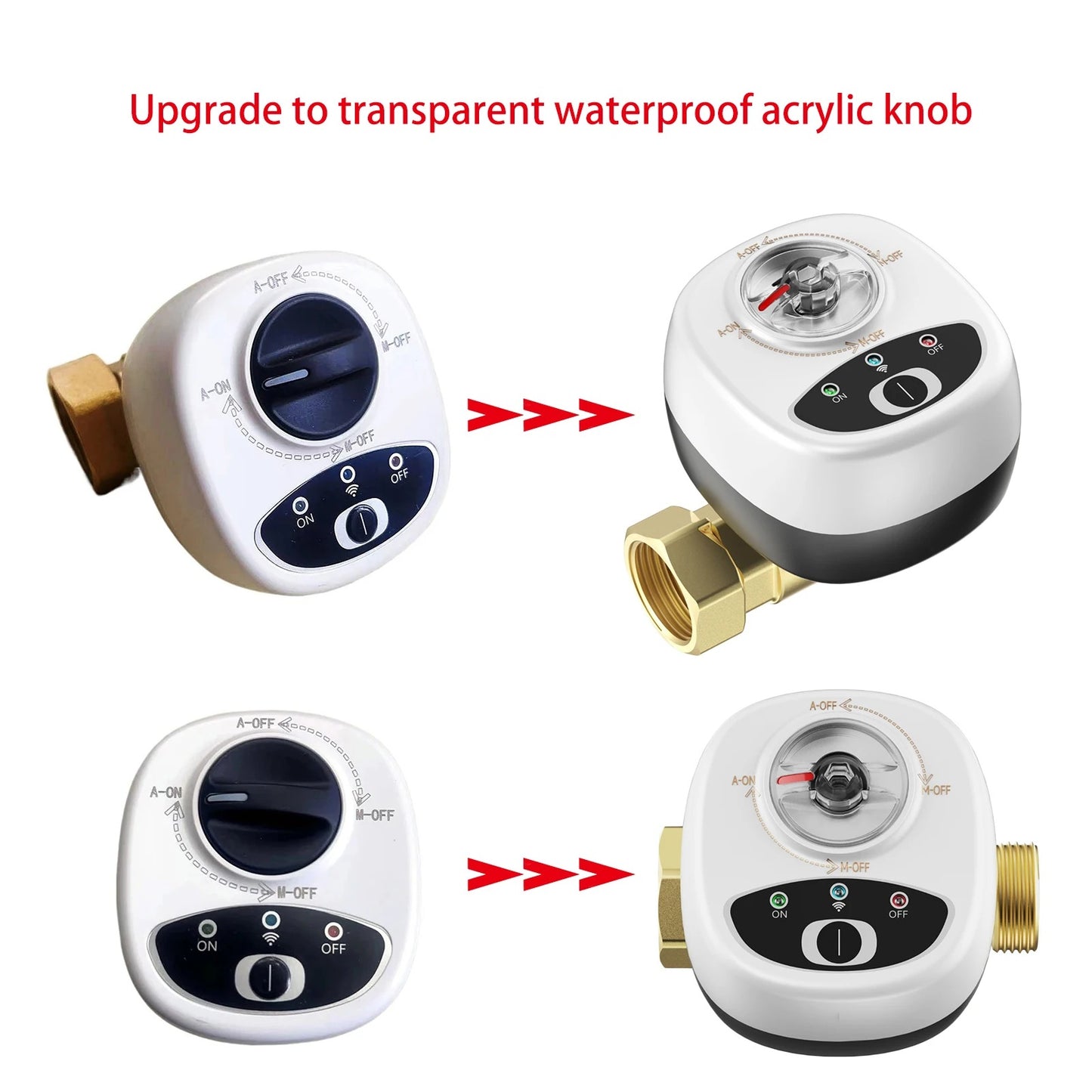 Mumubiz Smart WiFi Valve DN15 /DN20 /DN25 Smart Water / Gas Shutoff Automated Ball Valve eWelink APP Wireless Control Alexa Compatible