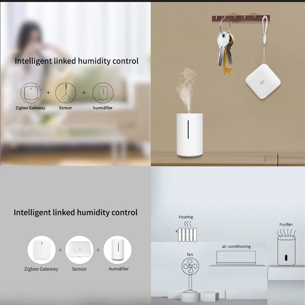 eWeLink APP Smart ZigBee Temperature and Humidity Sensor with Indoor Hygrometer Thermometer