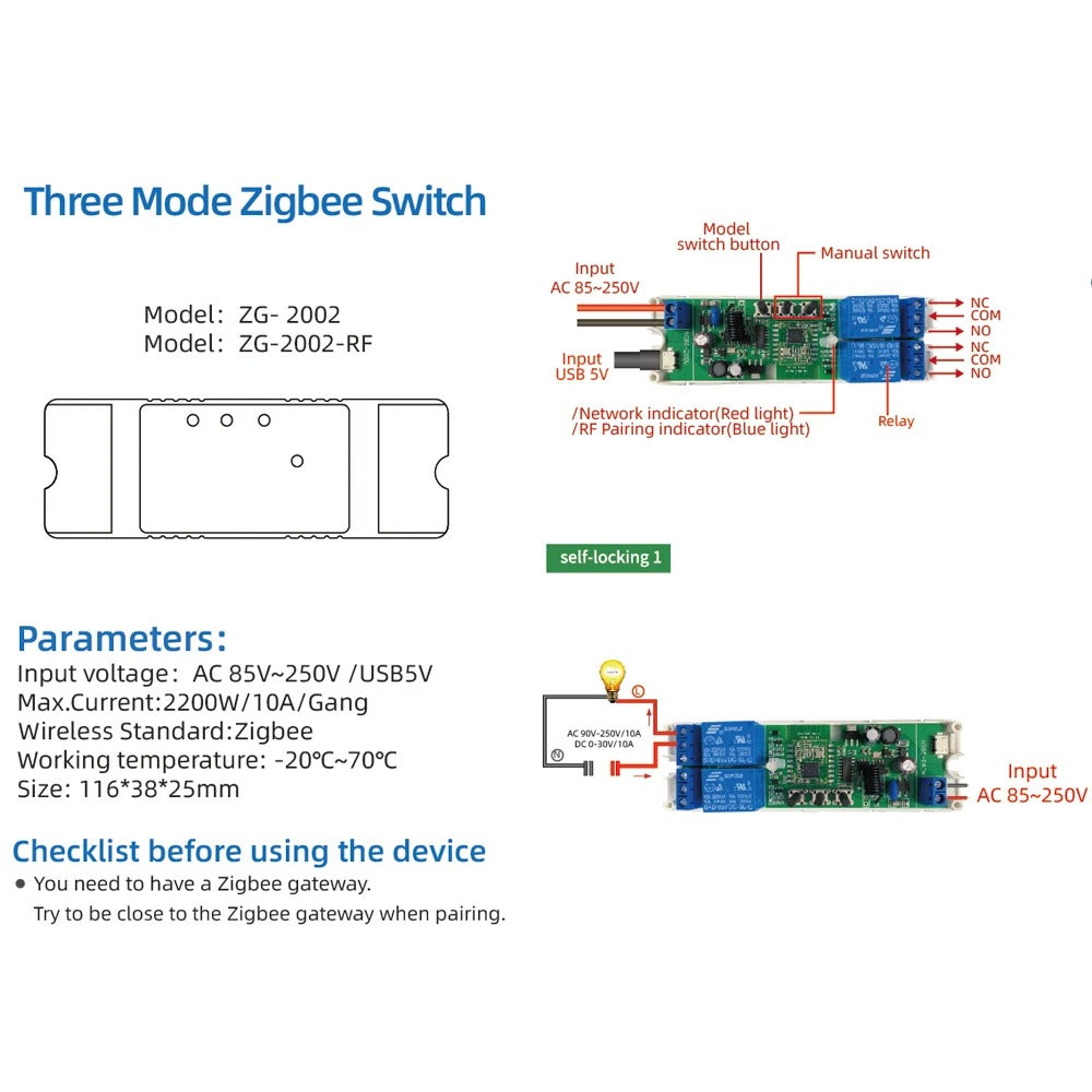 Mumubiz Smart Inching Zigbee3.0 220V Switch 1/2/4 Channel With Ding Rail Housing ,Tuya Smart Life APP,DIY Smart Switch Relay