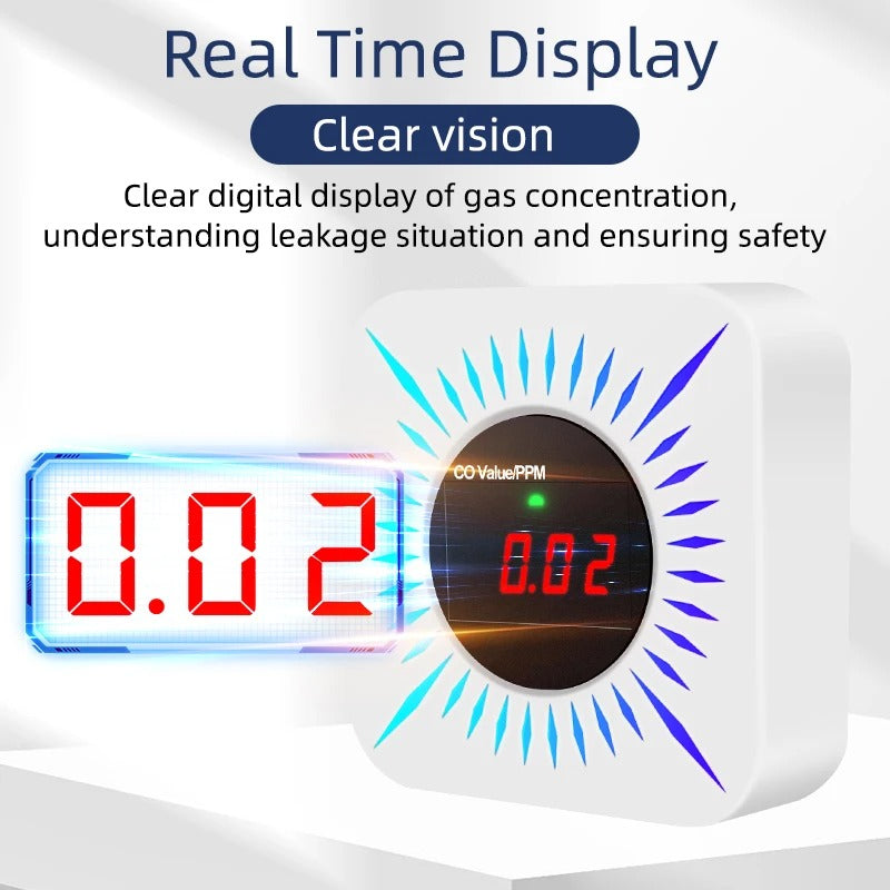 Tuya Smart Gas carbon monoxide Detector Multifunctional Alarm 80DB APP Wireless Control Smart Home Security