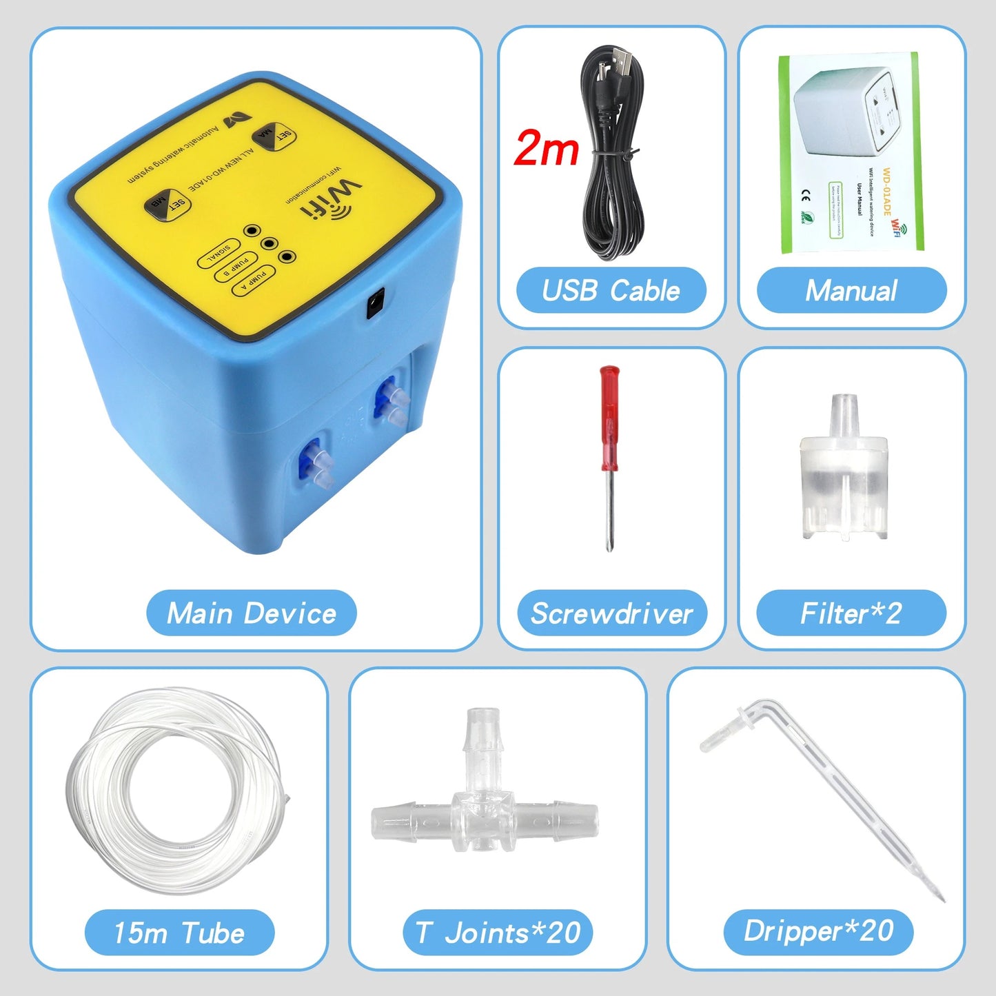 Tuya Smart WiFi Automatic Watering System Double Pump Controlled Remotely Mini Drip Irrigation Kit