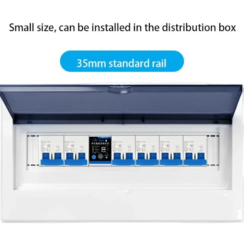 eWelink 63A Din Rail Smart Switch Relay With Power Consumption, WiFi Automation Modules, Compatible with Alexa