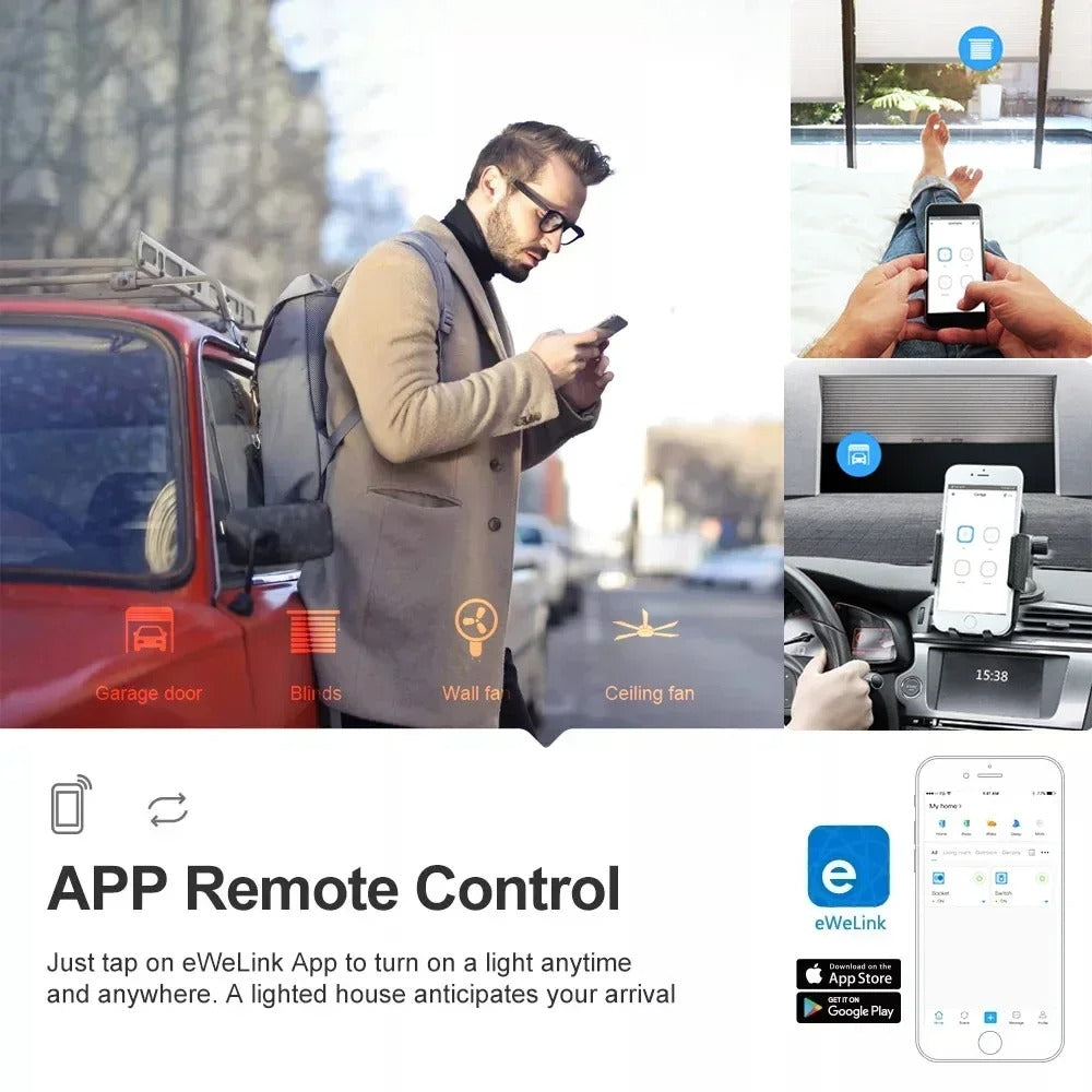 Mumubiz WiFi Smart 85-250V Relay, 1/2/4 Channel Remote Control Home Smart DIYSwitch ,eWelink APP
