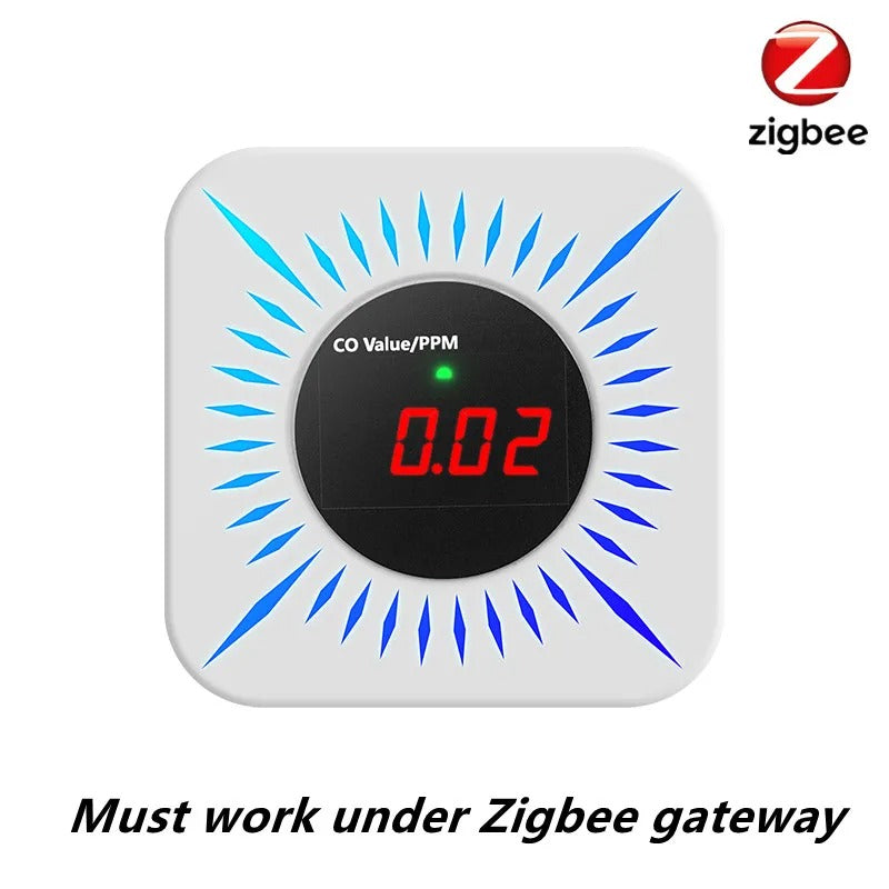 Tuya Smart Gas carbon monoxide Detector Multifunctional Alarm 80DB APP Wireless Control Smart Home Security