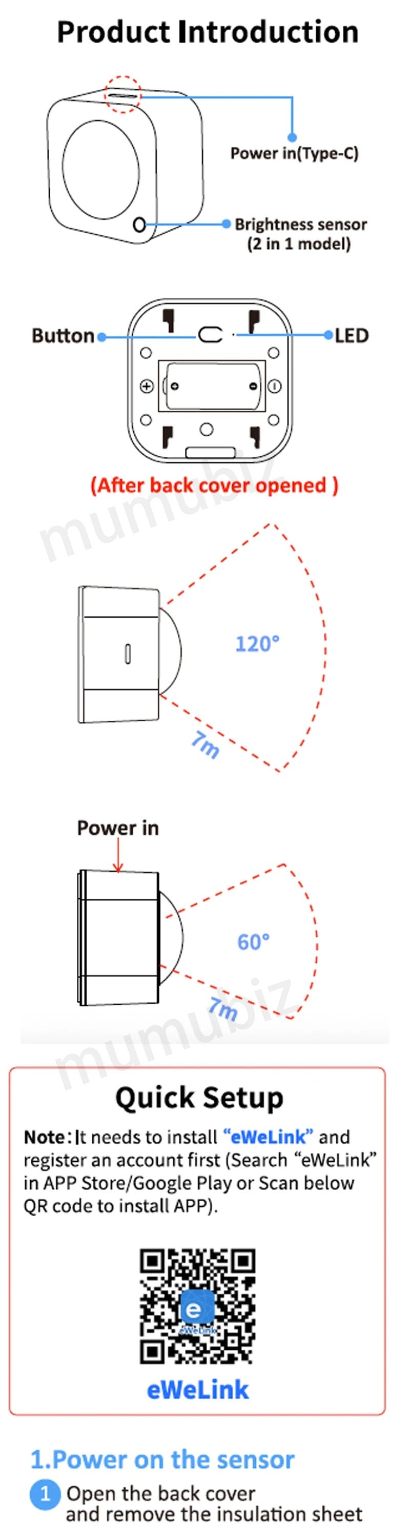 Zigbee 3.0 PIR Motion Sensor, Infrared Human Body Detector, Smart Control Via eWeLink Zigbee Bridge