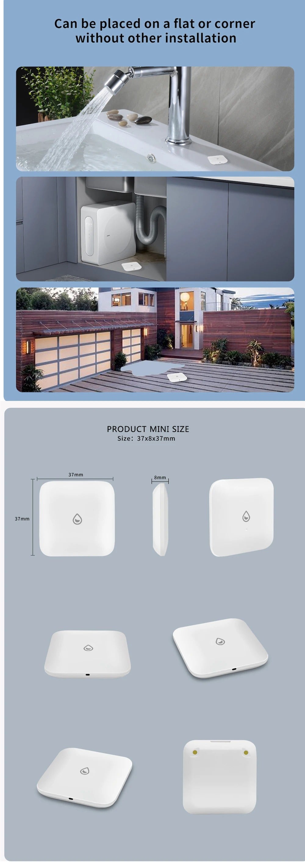 Zigbee 3.0 Water Leakage Sensor, Immersion Alarm Via eWeLink Zigbee Bridge, Zigbee2MQTT Gateway