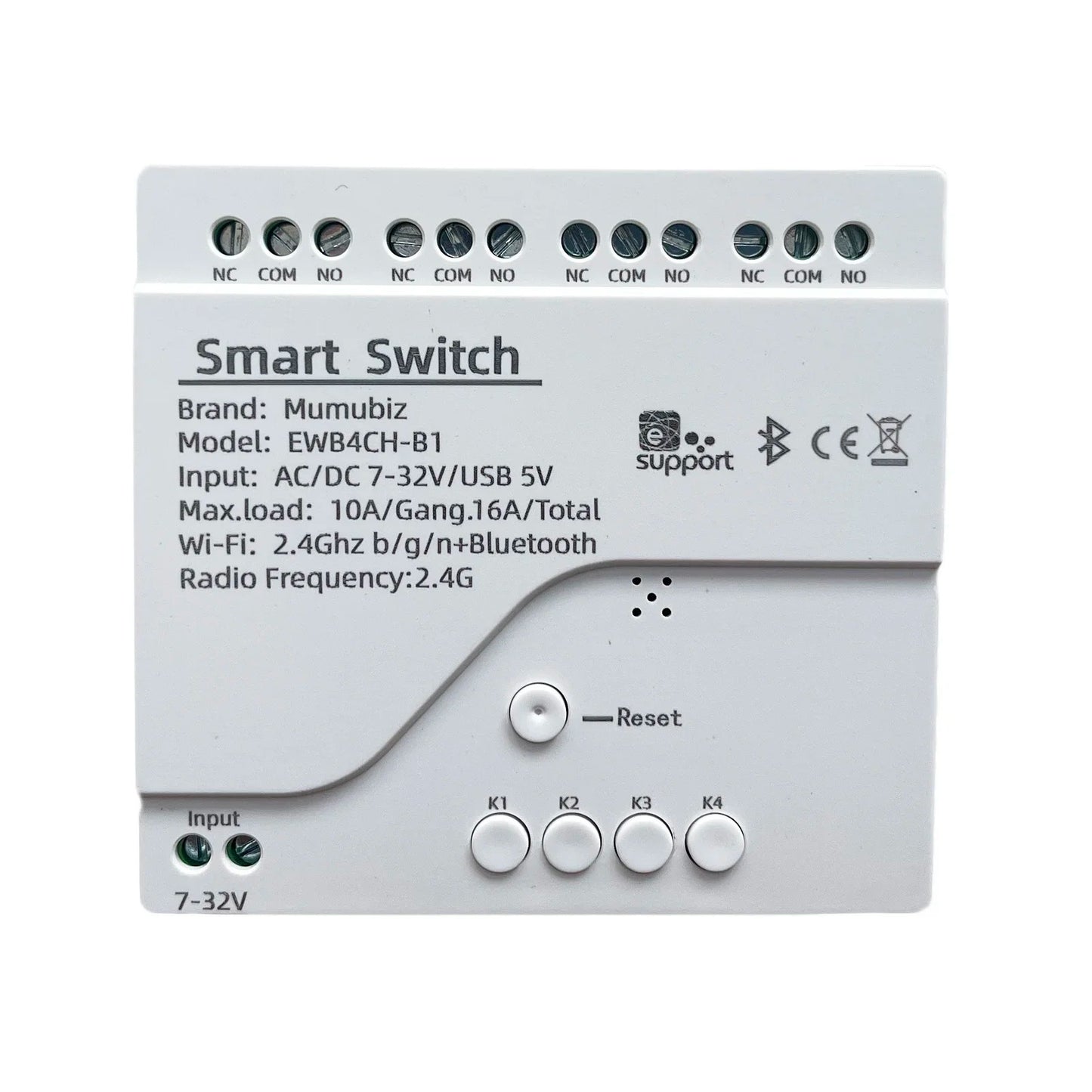 Mumubiz Smart DIY Switch 5V AC/DC 7-32V WiFi Relay Garage Door Opener ,1/2/4 Channel , eWelink APP