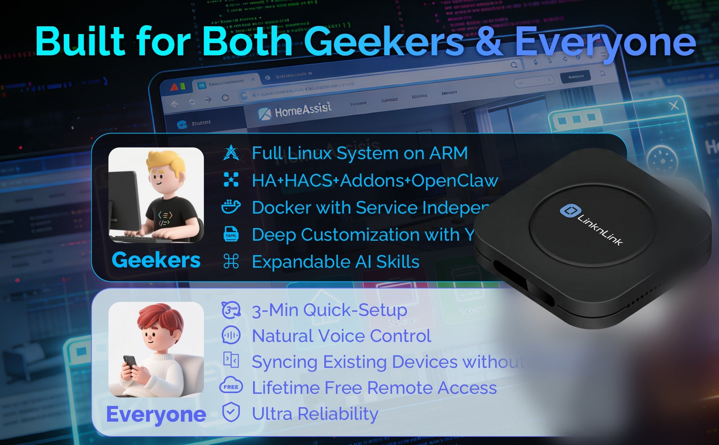 LinknLink HomeClaw Smart Gateway with A True AI Home Assistant, Proactive Home Manager,OpenClaw and Agent Understands Your Needs