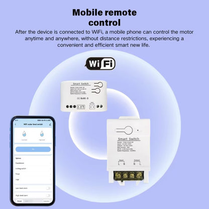 Tuya WiFi Water Level Controller 433MHz RF Relay Switch APP Remote Alexa Voice Auto Supply Drain for Water Tank Pump