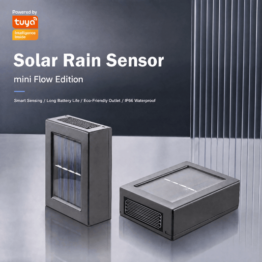 Tuya Waterproof Wireless Zigbee Rain Sensor, Solar Powered Real‑time Rainfall Detector, Smart Life App Remote Control